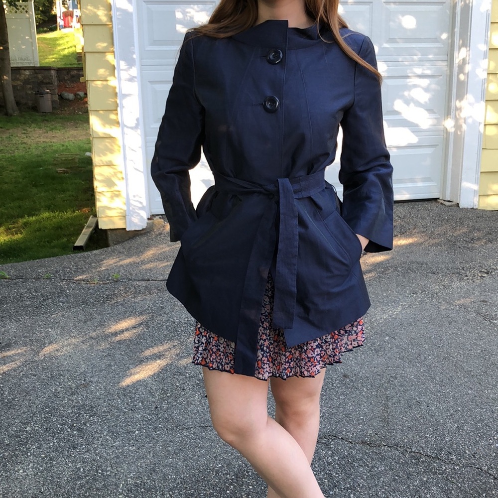 Talbots navy blue coat/topper